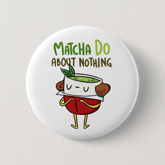 Matcha Do Over Niets Shakespeare Button Pin (Voorkant)