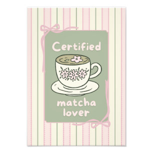 Matcha-drankposter wandkunst  foto afdruk