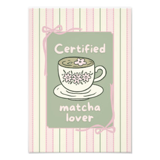 Matcha-drankposter wandkunst  foto afdruk