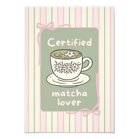 Matcha-drankposter wandkunst foto afdruk (Voorkant)
