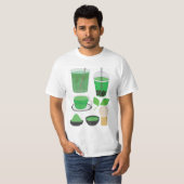 Matcha Drinken Set T-shirt (Voorkant volledig)