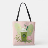 Matcha en Macarons Tote Bag (Achterkant)