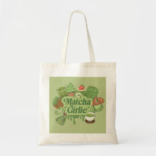 "Matcha Girlie" Esthetische Canvas Tote Tas - Groe