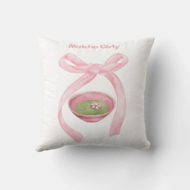 Matcha Girly Pillow Kussen (Achterkant)