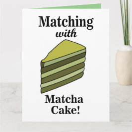 Matcha Green Cake Eten Grappig Kaart
