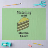 Matcha Green Cake Eten Grappig Tissuepapier (Craft)