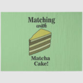 Matcha Green Cake Eten Grappig Tissuepapier (Voorkant)