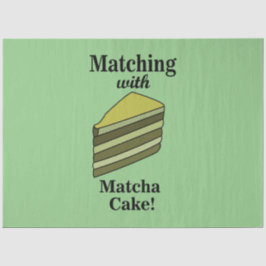 Matcha Green Cake Eten Grappig Tissuepapier