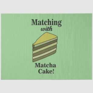 Matcha Green Cake Eten Grappig Tissuepapier