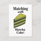 Matcha Green Cake Food Visitekaartje (Voorkant)