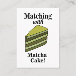 Matcha Green Cake Food Visitekaartje