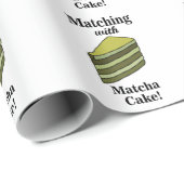 Matcha Green Cake Grappige Verjaardag Cadeaupapier (Rol Hoek)
