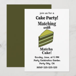 Matcha Green Cake Party Grappig Kaart