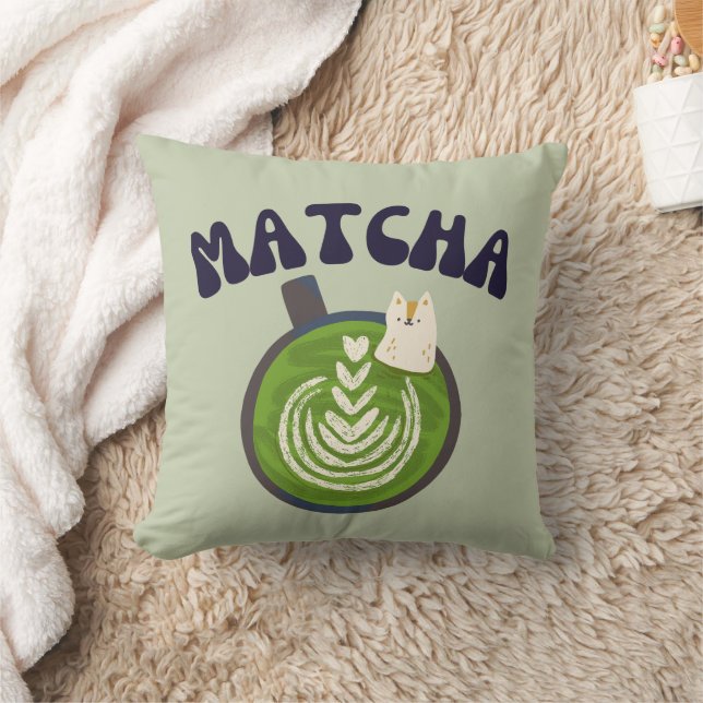 Matcha Green Tea, alles is beter met matcha Kussen (Deken)