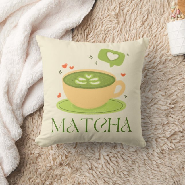Matcha Green Tea, alles is beter met matcha Kussen (Deken)