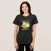 Matcha Green Tea Bubble Tea Lover Tri-Blend Shirt (Voorkant volledig)