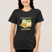 Matcha Green Tea Bubble Tea Lover Tri-Blend Shirt (Voorkant)
