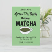 Matcha Green Tea Feest Kaart (Staand voorkant)