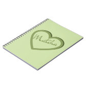 Matcha Green Tea Groovy Y2k Heart Notitieboek (Linkerzijde)
