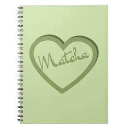 Matcha Green Tea Groovy Y2k Heart Notitieboek