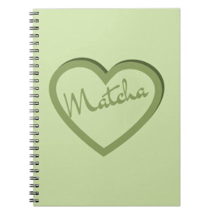 Matcha Green Tea Groovy Y2k Heart Notitieboek