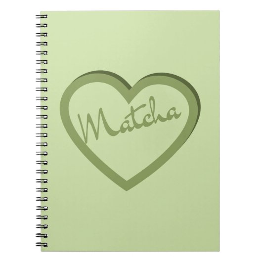 Matcha Green Tea Groovy Y2k Heart Notitieboek (Voorkant)