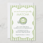 Matcha Green Tea Hand Drawn Baby Shower Kaart (Voorkant)