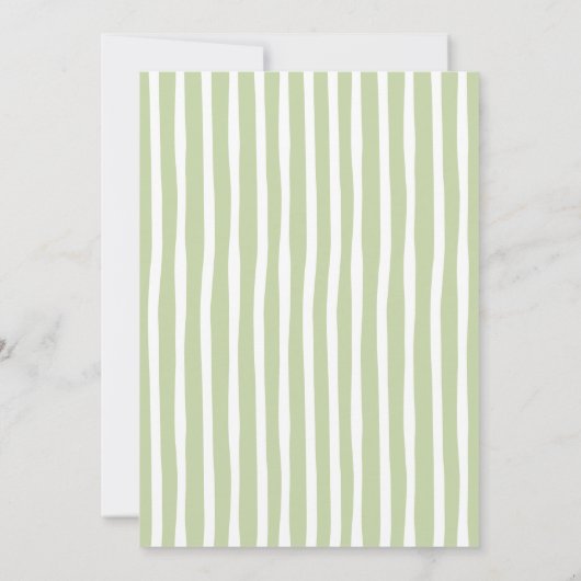 Matcha Green Tea Hand Drawn Baby Shower Kaart (Achterkant)