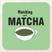 Matcha Green Tea Kartonnen Onderzetters (Voorkant)