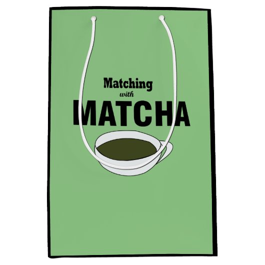 Matcha Green Tea Medium Cadeauzakje (Voorkant)