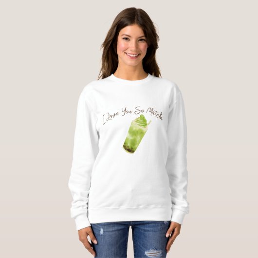 Matcha Green Tea Personalized Trui (Voorkant volledig)