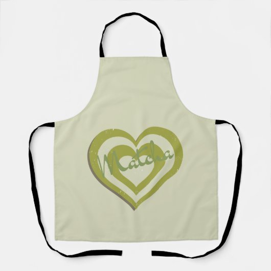 Matcha Green Tea, retro y2k hart Schort (Voorkant)