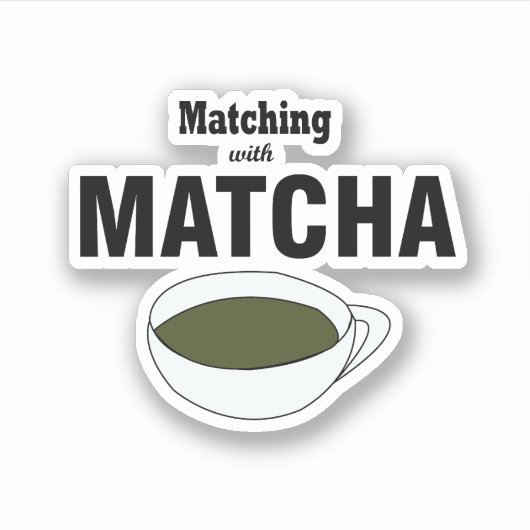Matcha Green Tea Sticker (Voorkant)