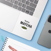 Matcha Green Tea Sticker (Laptop met iPhone)