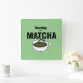 Matcha Green Tea Vierkante Klok (Huis)