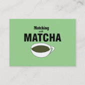 Matcha Green Tea Visitekaartje (Voorkant)