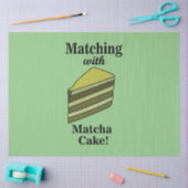 Matcha Groene Cake Eten Grappig Tissuepapier (Craft)
