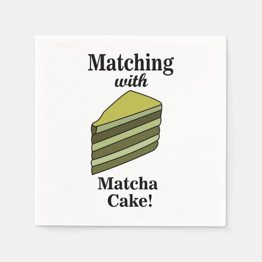 Matcha Groene Cake Feest Servet (Voorkant)