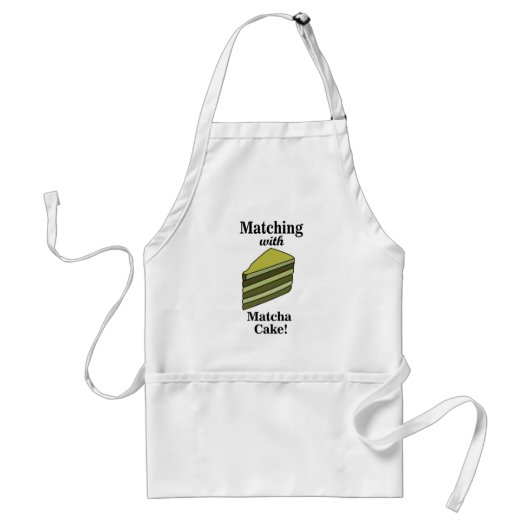 Matcha Groene Cake Grappig Standaard Schort (Voorkant)