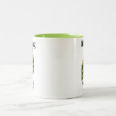 Matcha Groene Cake Grappig Tweekleurige Koffiemok (Center)