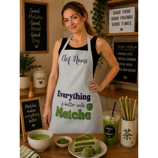 Matcha Groene Thee, Alles is beter met matcha Schort