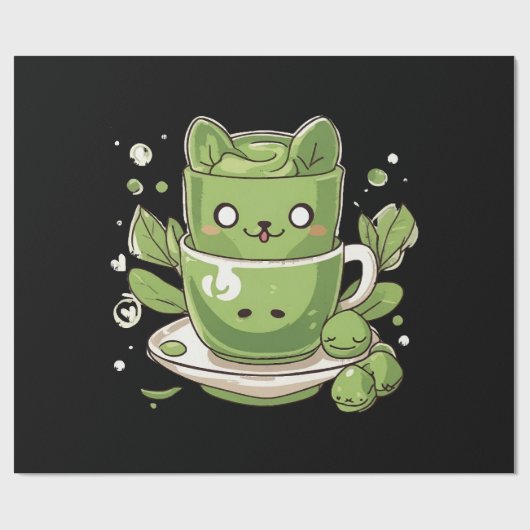 matcha groene thee cadeaupapier (Vlak)