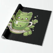 matcha groene thee cadeaupapier (Uitgerold)