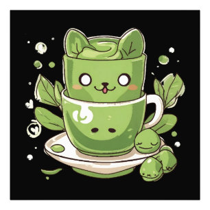 matcha groene thee foto afdruk