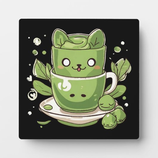 matcha groene thee fotoplaat (Voorkant)