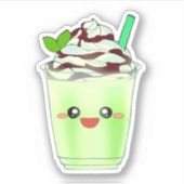 Matcha Groene Thee Gemengde Drink Sticker (Voorkant)