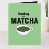 Matcha Groene Thee Groet Kaart (Voorkant)