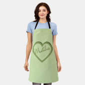 Matcha Groene Thee Groovy Y2k Hart Schort (Gedragen)