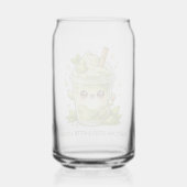 Matcha Groene Thee IJskoude Latte Kawaii Glas (Achterkant)