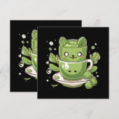 Matcha groene thee kaart (Voorkant / Achterkant)